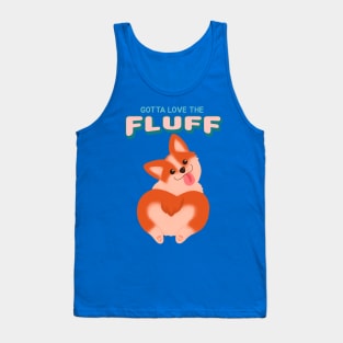 Gotta Love The Fluff Cute Corgi Butt Tank Top